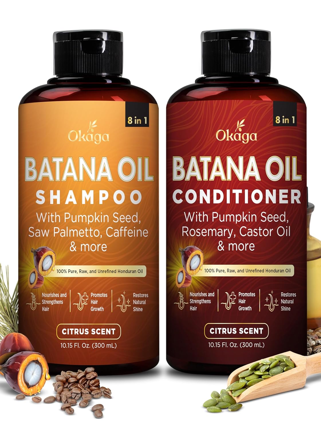 Okaga Shower Set - Batana Oil Shampoo & Conditioner