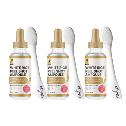 White Rice Peel Shots for Face and Soft Peel