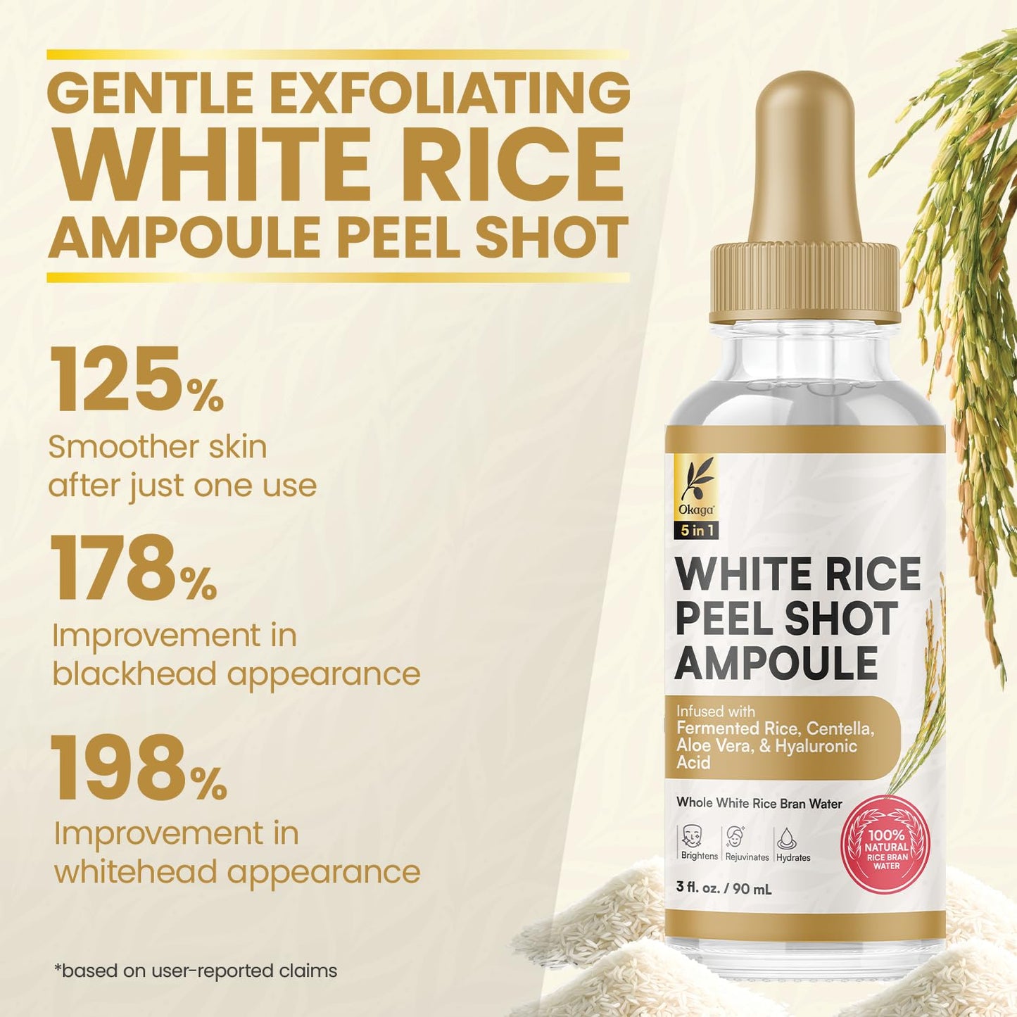White Rice Peel Shots for Face and Soft Peel