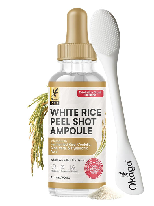 White Rice Peel Shots for Face and Soft Peel