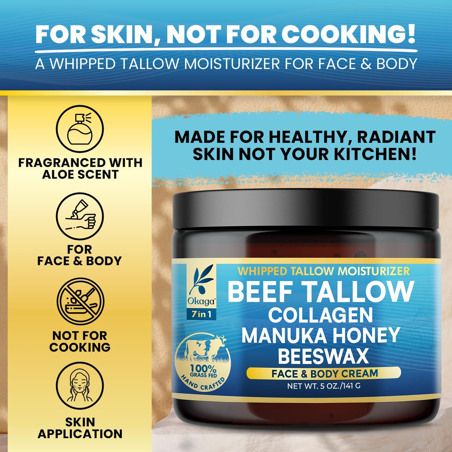 Beef Tallow for Skin
