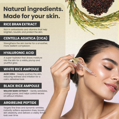 Peel Shot Duo, Black & White Rice Exfoliant Skincare Set for Face